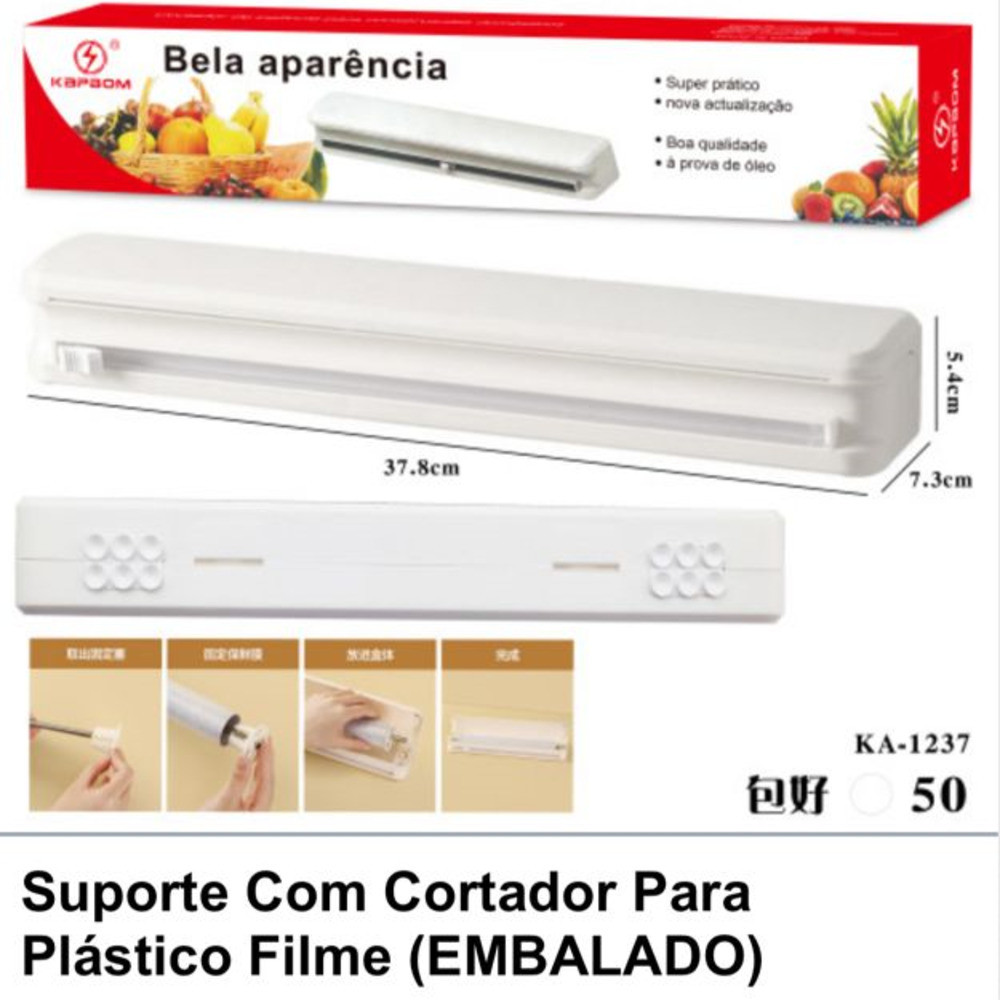 NOVO Cortador De Papel Filme Alumínio Plástico Manteiga Embalador Para Cozinha Com Basa Magnética