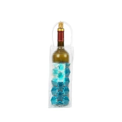 Sacola Térmica para Garrafa de Vinho 25x9x9cm Kenya Azul
