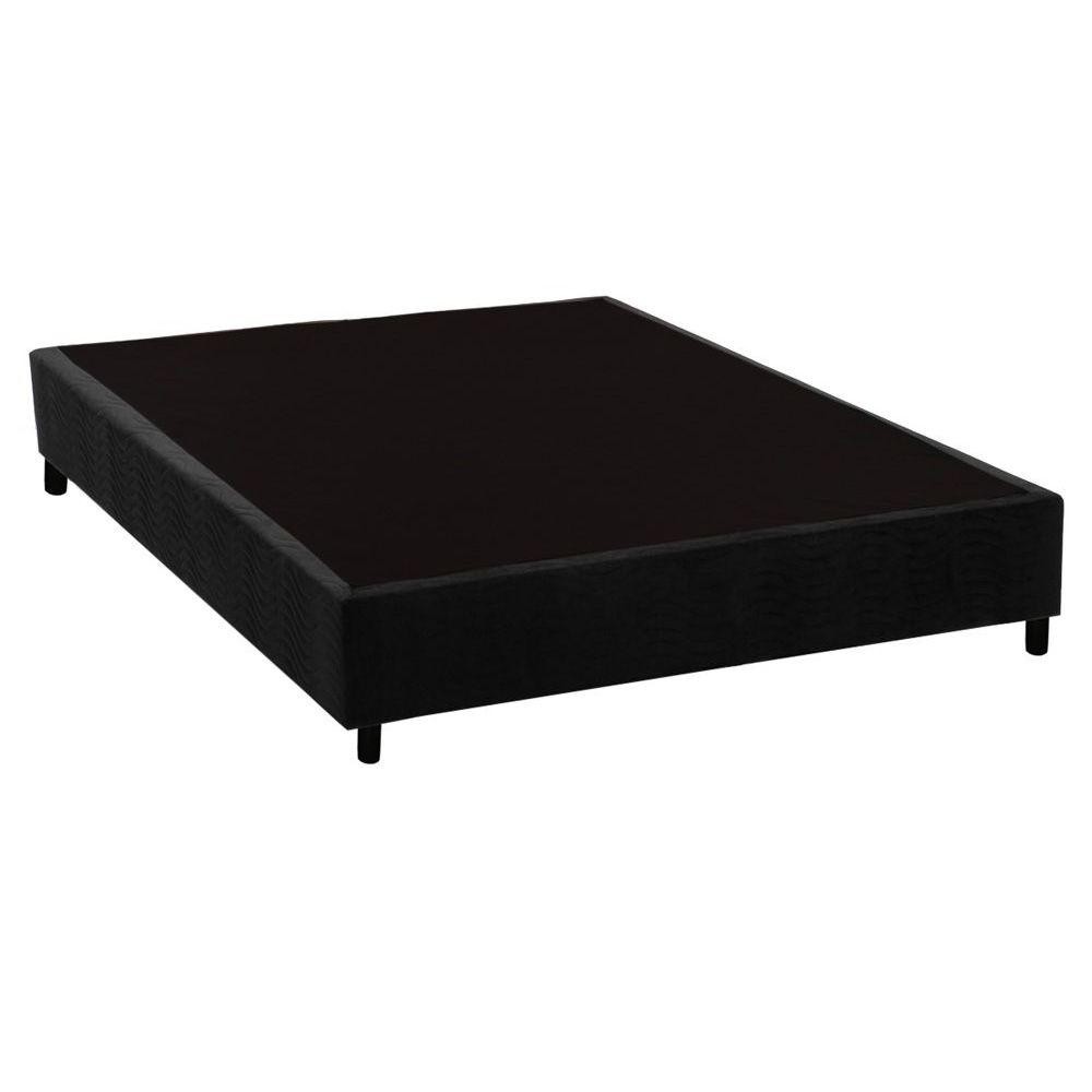 Cama Box Base Casal Universal Suede Black (138x188x20) - Costa Rica em Oferta na Shopee