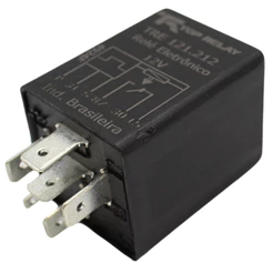 Rele Eletronico 12v 40a 6t Pulso Neg. C/ Saida Led De Ind. P