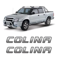 Par de Adesivos Colina S10 Emblema Porta Lateral