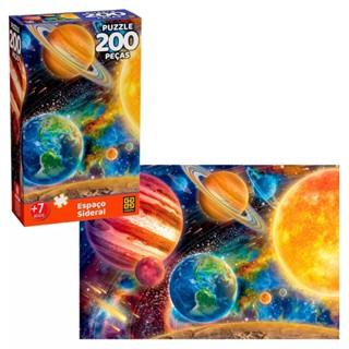 Quebra Cabeça Puzzle Espaço Sideral 200 Peças 04565 - Grow em Oferta na Shopee