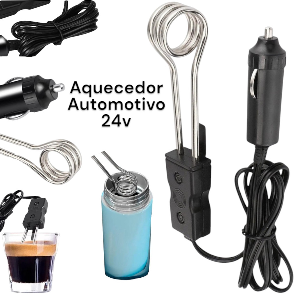 Ebulidor Água Rabo Quente Portátil 24v Automotivo Caminhão
