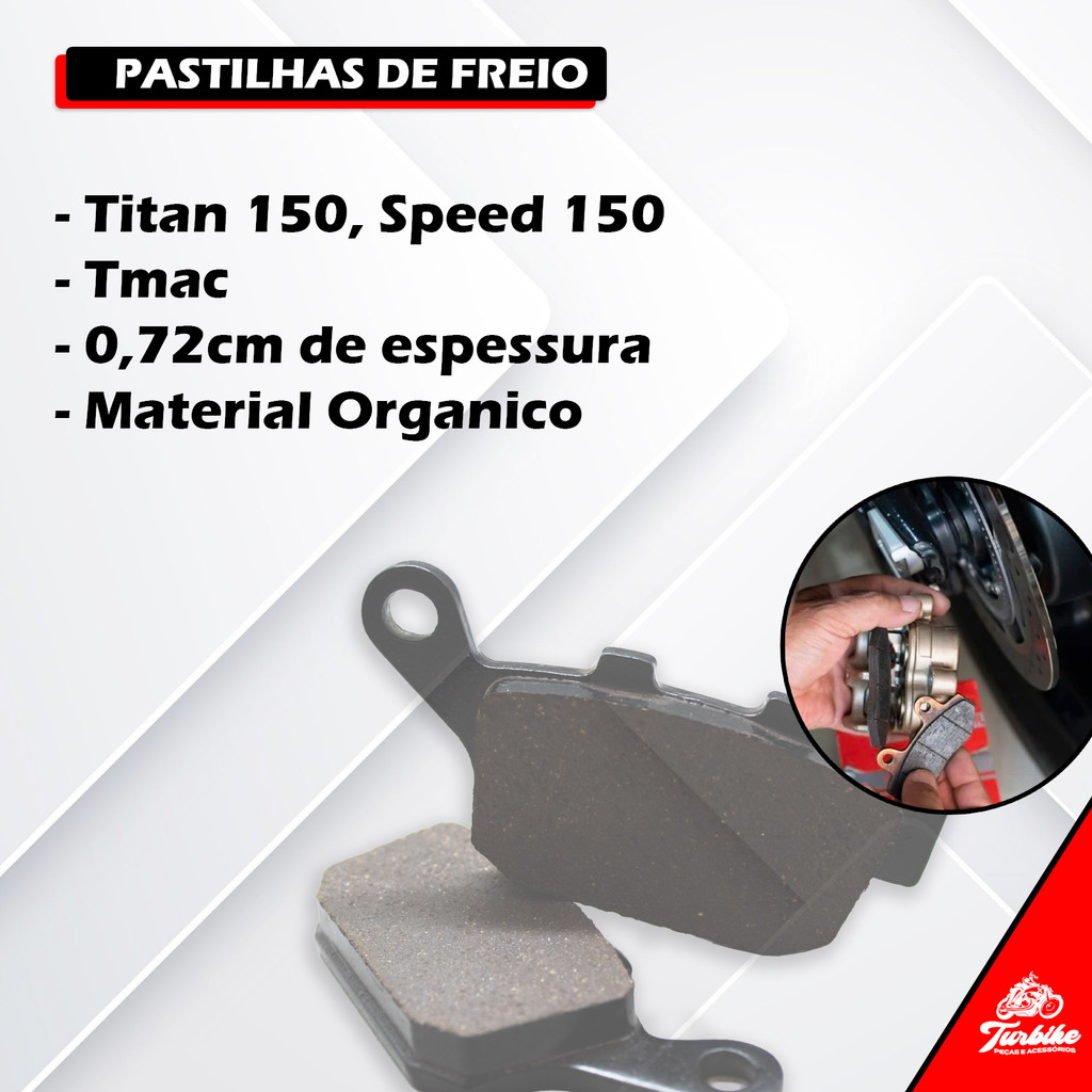 Pastilha De Freio Para Titan 150 Esd 2004 a 2008 Da Titan 125 Es 2000 a 2003 Pra Strada 1994 2004 · foto 2
