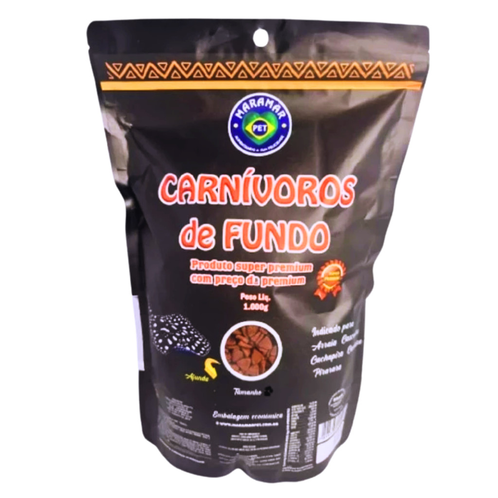 Ração Maramar Carnivoros de Fundo bag 1kg Pellet P