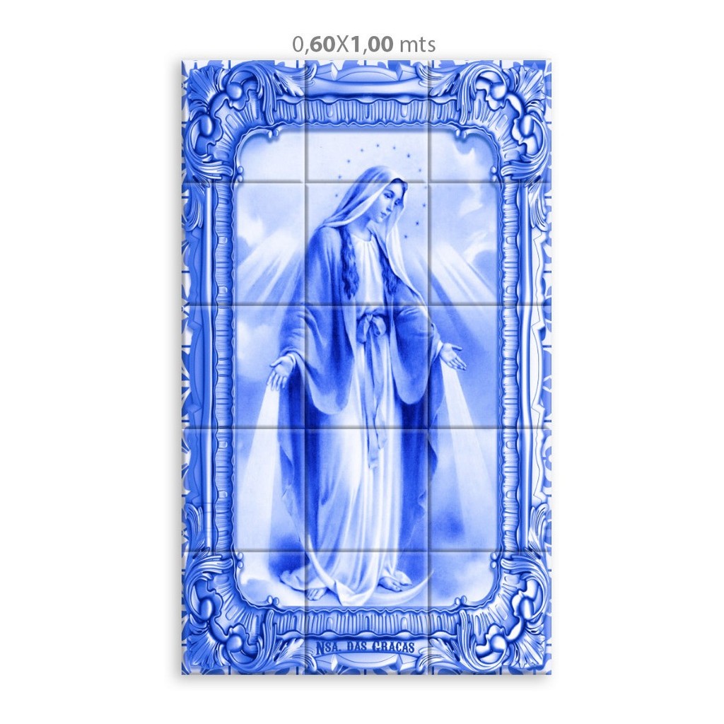 Quadro Nossa Senhora Das Graças 100% Em Azulejo Areaexterna