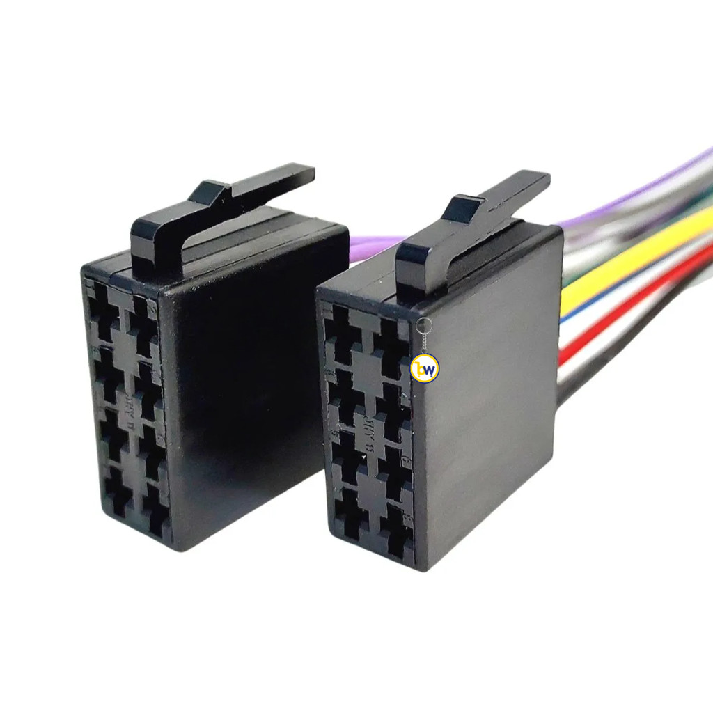 Chicote Ligação Conector Universal Padrão Iso 16 Vias Fêmea Central Multimídia CD/DVD Player Rádio