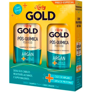 Kit Shampoo+Condicionador Niely Gold Pós Quimica em Oferta na Shopee