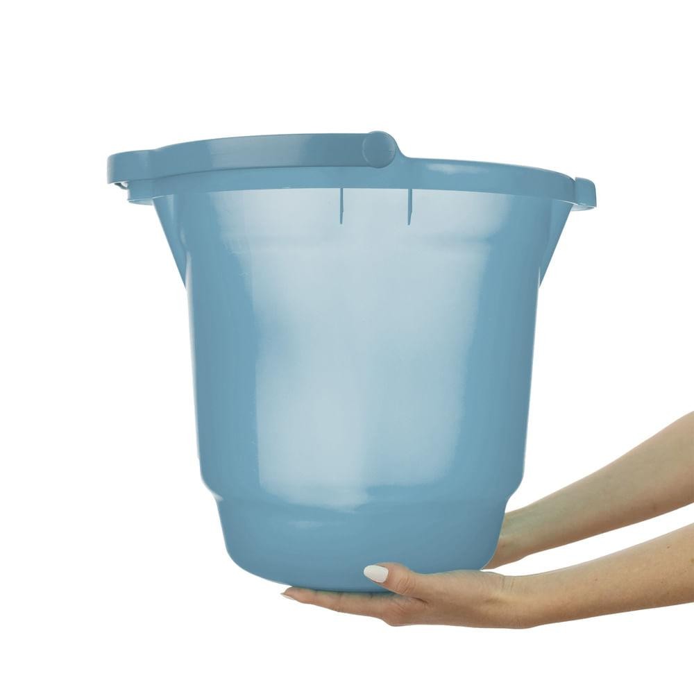 Balde Plástico Azul com Alça 15L Hydrus Sanremo em Oferta na Shopee