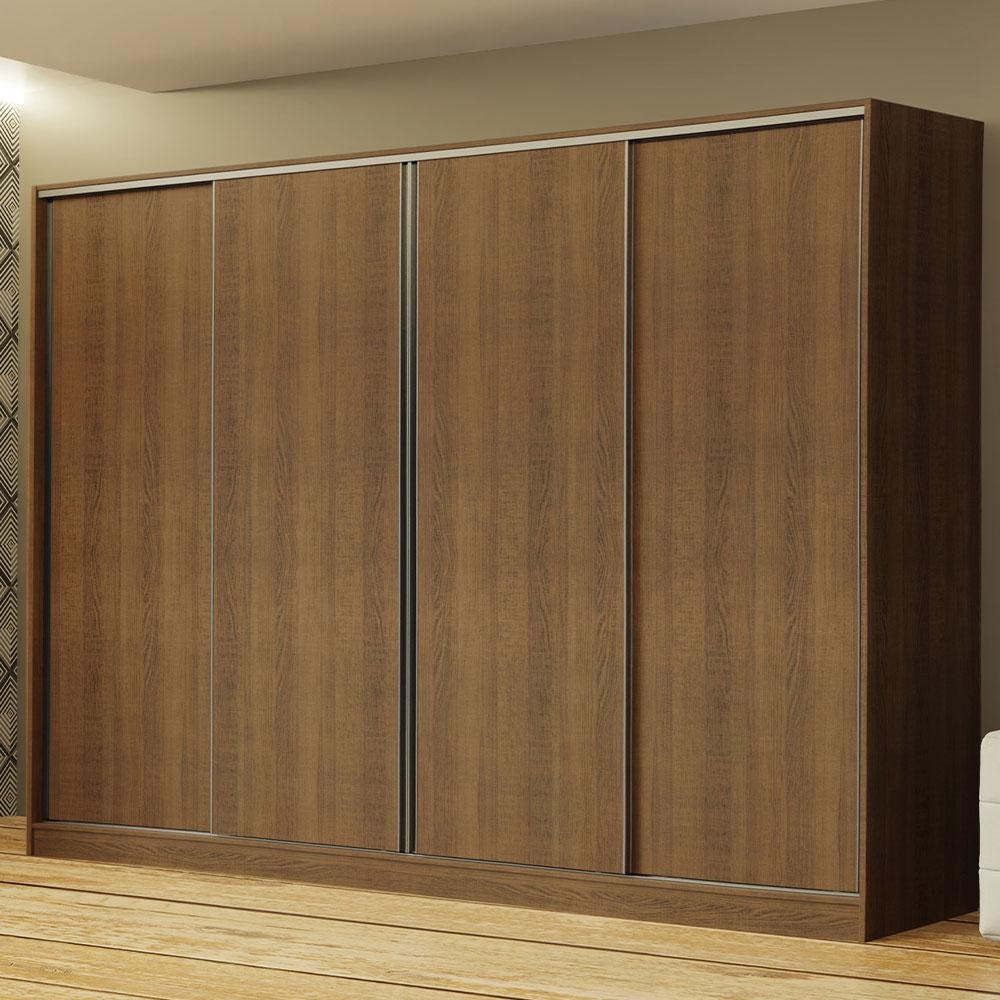 Guarda-Roupa Casal Madesa Apolo 4 Portas de Correr - Rustic - Home & Living