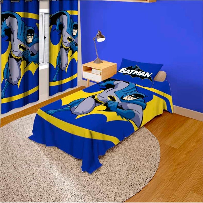 Cobre Leito Cortina para Quarto Menino Tema Herói Noturno Morcego Inteligente Bilionário Kit Avulso