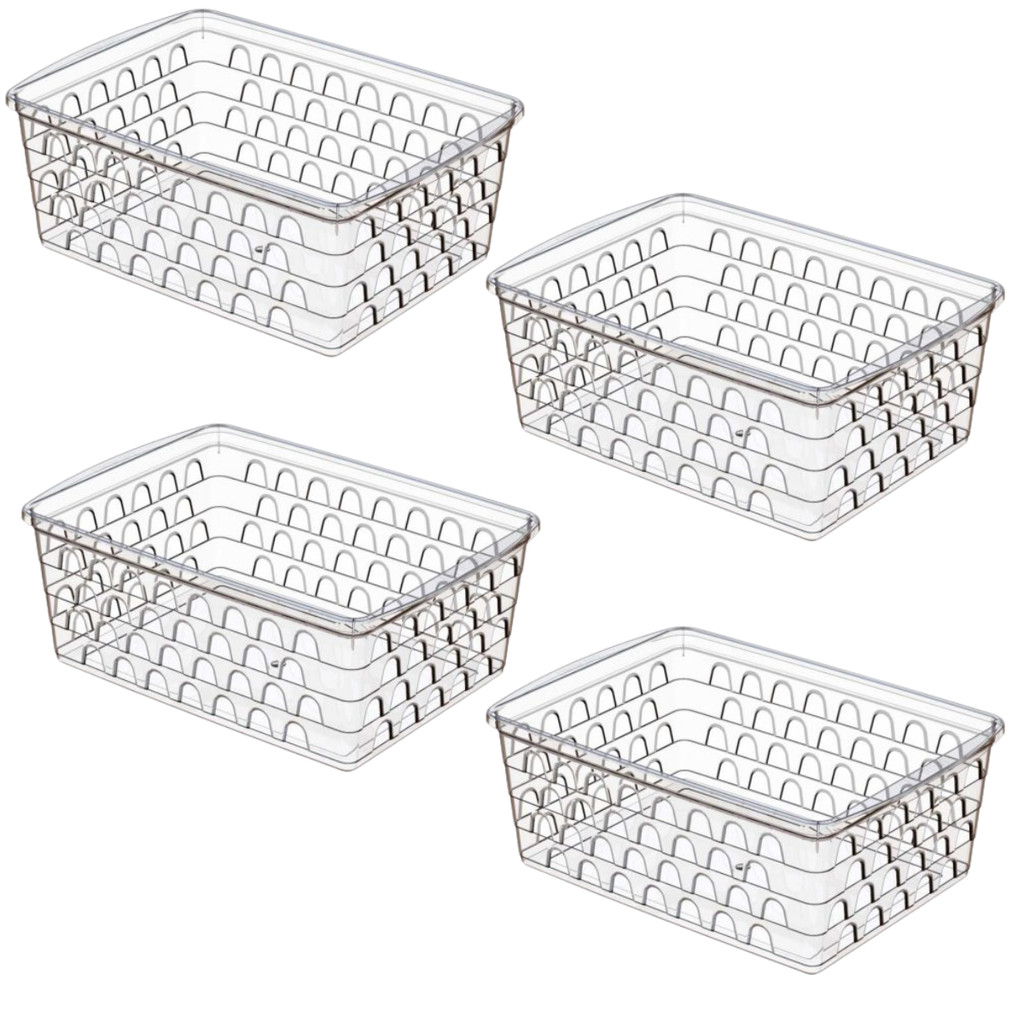 KIT 4 CESTO MULTIUSO EXTRA GRANDE ALTO em Oferta na Shopee