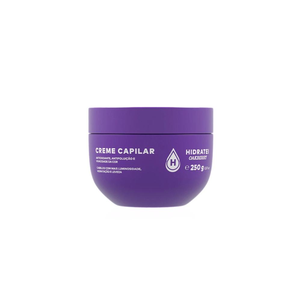 Creme Capilar OAKBERRY Hidratei 250g Protege A Cor Dos Fios - Beauty