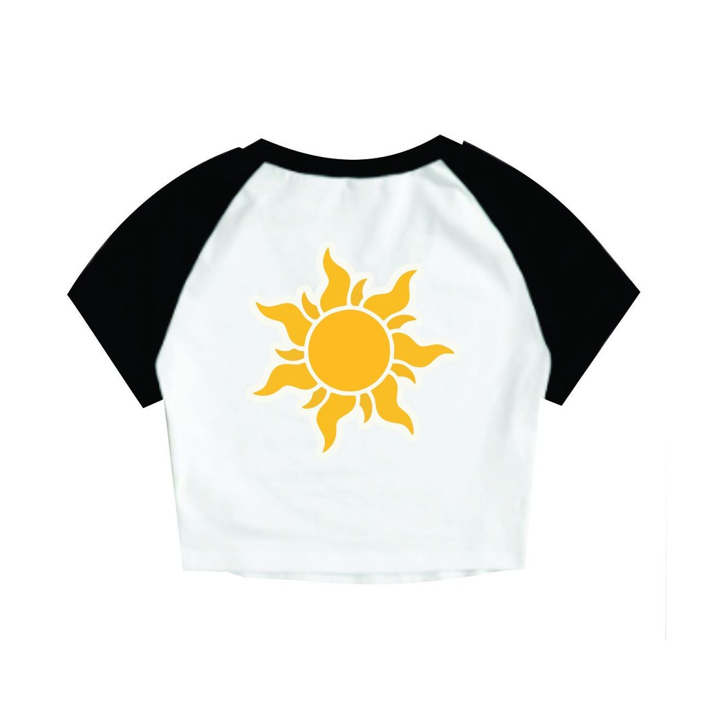 Cropped Raglan Feminino Tumblr blogueira enrolados sol rapunzel filme feminina curta em Oferta na Shopee