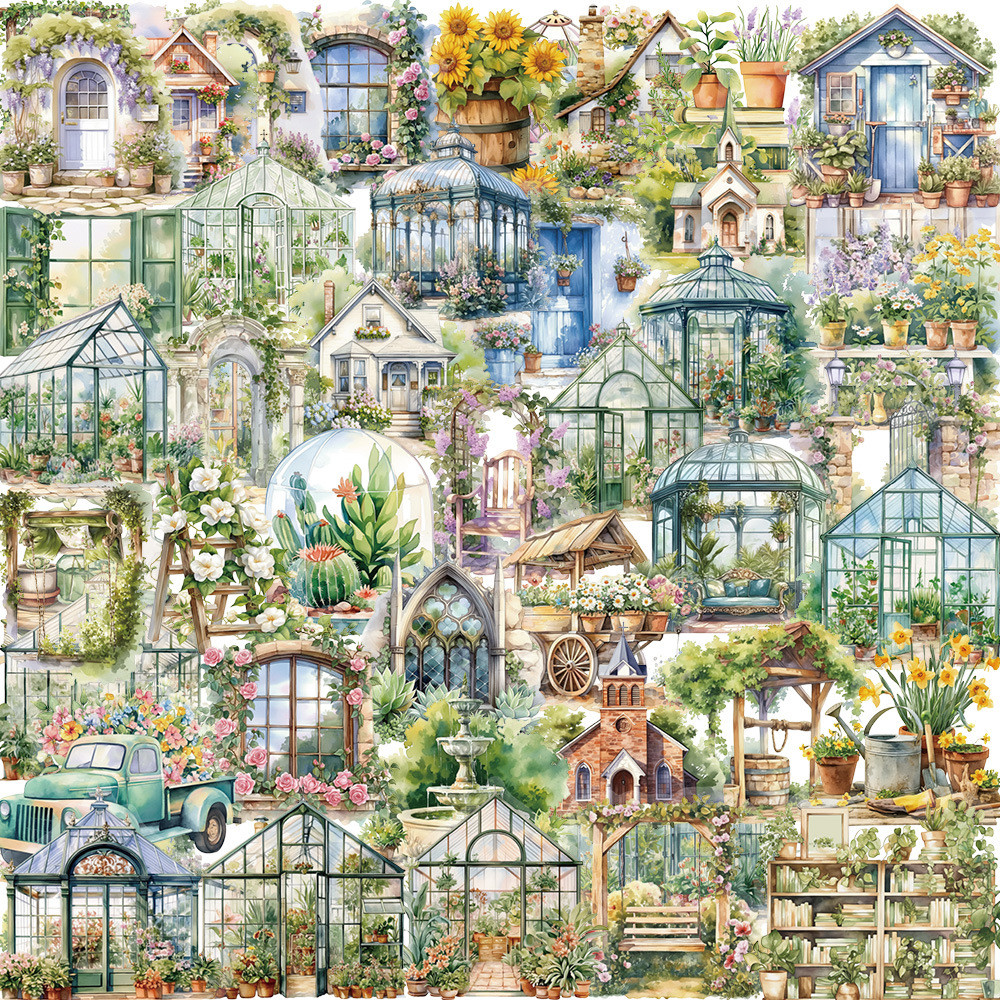 50 Peças Adesivos À Prova D'água Para Casas De Flores Transpanrent De Plástico PET em Oferta na Shopee