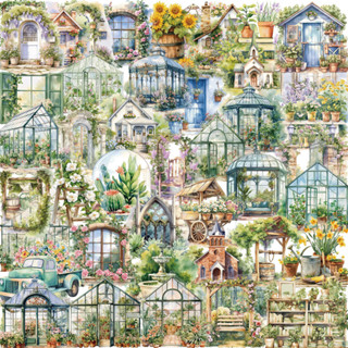 50 Peças Adesivos À Prova D'água Para Casas De Flores Transpanrent De Plástico PET em Oferta na Shopee