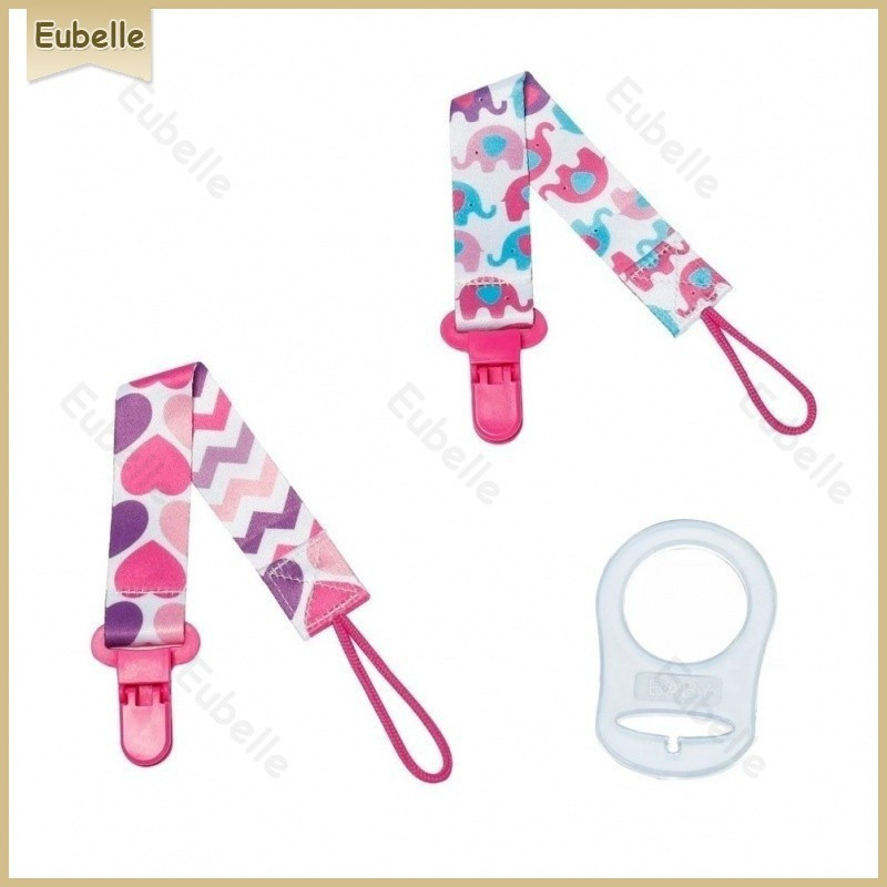 Kit 2 prendedor clipe chupeta com 1 adaptador de chupeta porta chupeta de bebê mordedor anti queda
