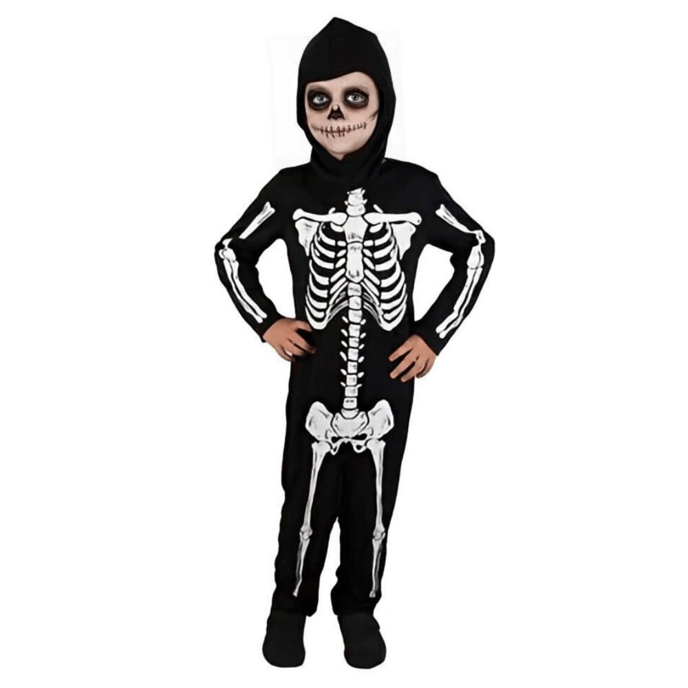 Fantasia Infantil Macacão Esqueleto Halloween
