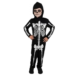 Fantasia Infantil Macacão Esqueleto Halloween