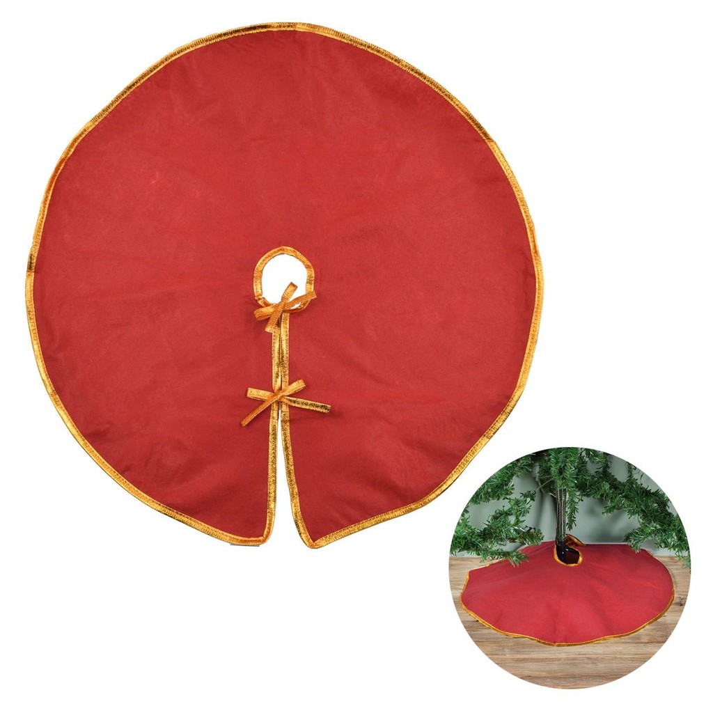 Saia P/ Árvore de Natal de Feltro 40CM Enfeite Natalina Decoração Brilhante Resistente Proteção - Wincy