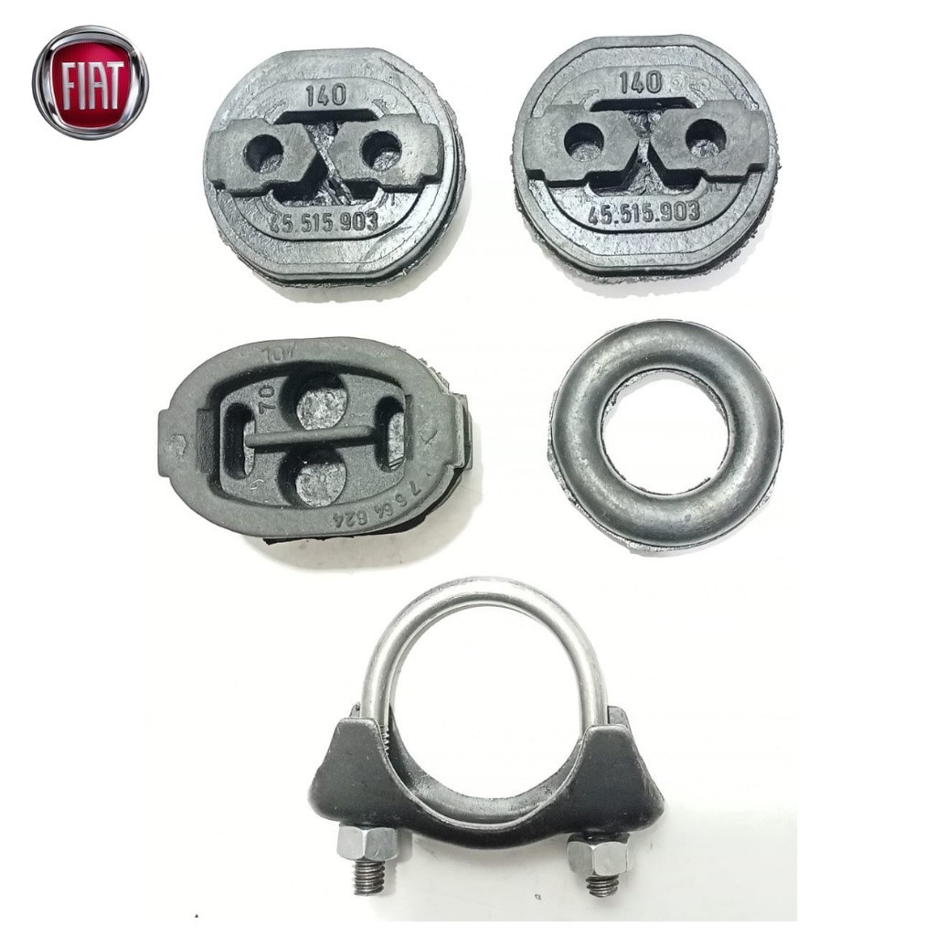 Borracha/ Coxim Escapamento Fiat Uno Fire Kit C/ 5 Peças