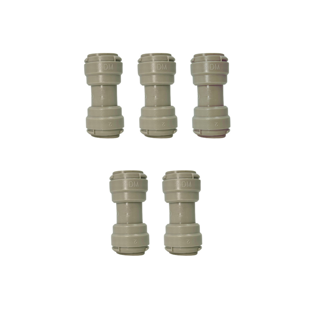 Kit 5 Conexão rápida união tubo 3/8 x tubo 3/8