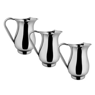 Kit 3 Jarras de Suco Inox Aço com Separador de Gelo Em Casa Tem Água 2 Litros em Oferta na Shopee
