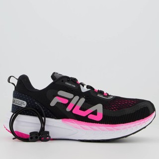 Tênis Fila Racer T2 I Feminino Preto e Rosa em Oferta na Shopee