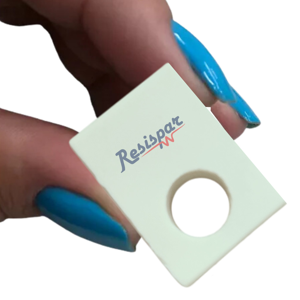 Isolador Cerâmico Retangular 30x20mm 2 Furos