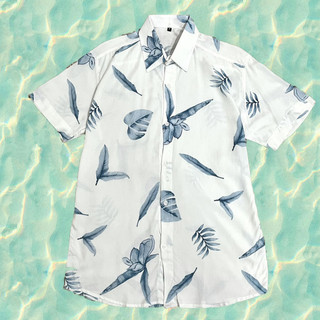 Camisa Viscose Floral Com Botão Masculina Para Casual e Praia Verão Havaiana FB-34 FB-37 FB-38 FB-39 FB-40 FP-407