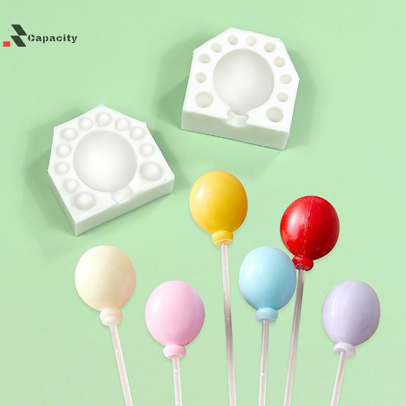 Capacidade 2 Pçs/set 3D Balão Oval Molde De Silicone Fondant Chocolate DIY Gumpaste Moldes De Argila Bolo Decorag Ferram