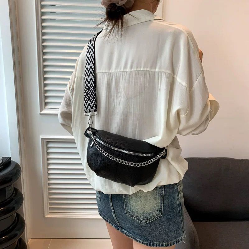 JAMI JAMI Bolsa Feminina com Alça Lateral Transversal Corrente de Couro BT109