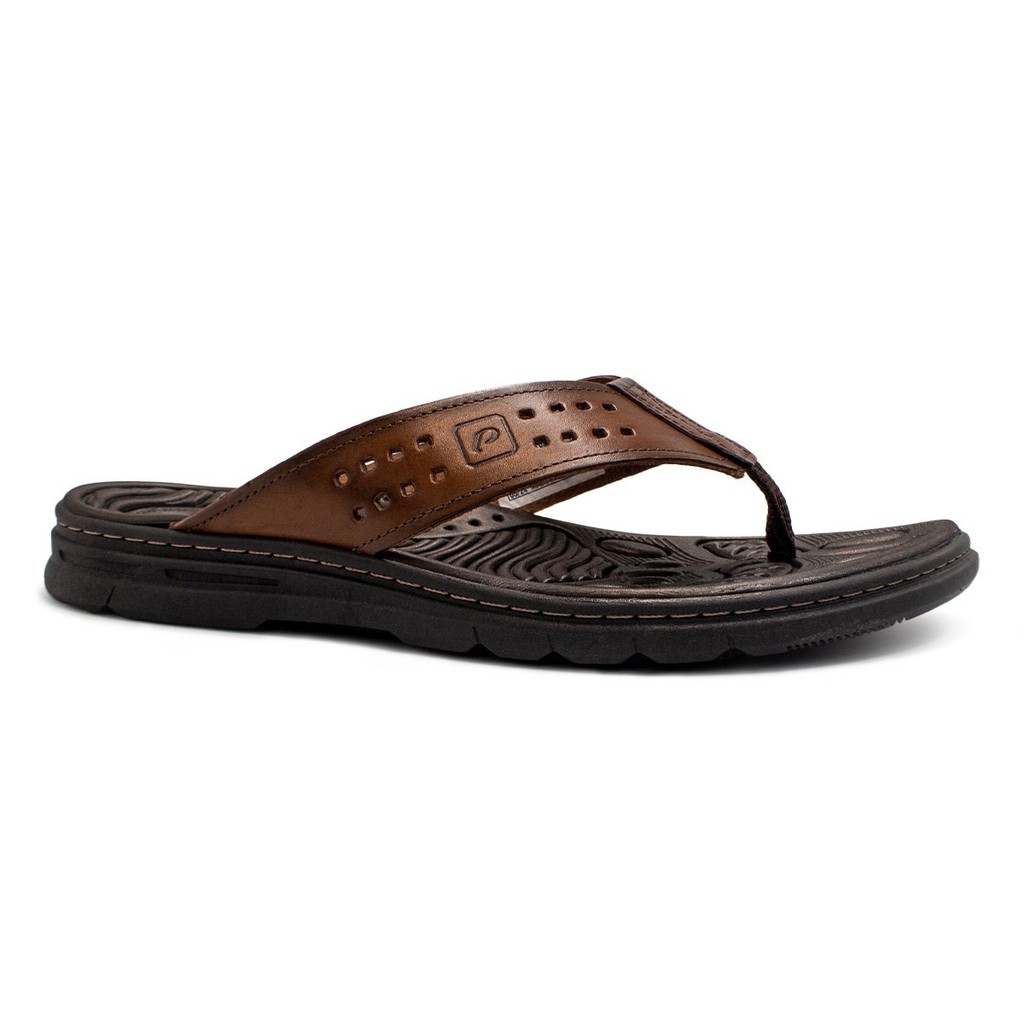 Chinelo Pegada Masculino Couro Original Confortável Antiderrapante em Oferta na Shopee