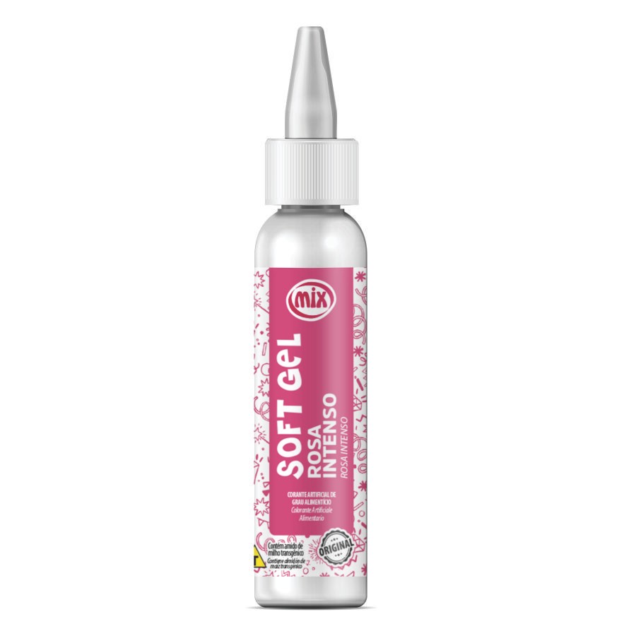 Corante Softgel Rosa Intenso 25g Mix