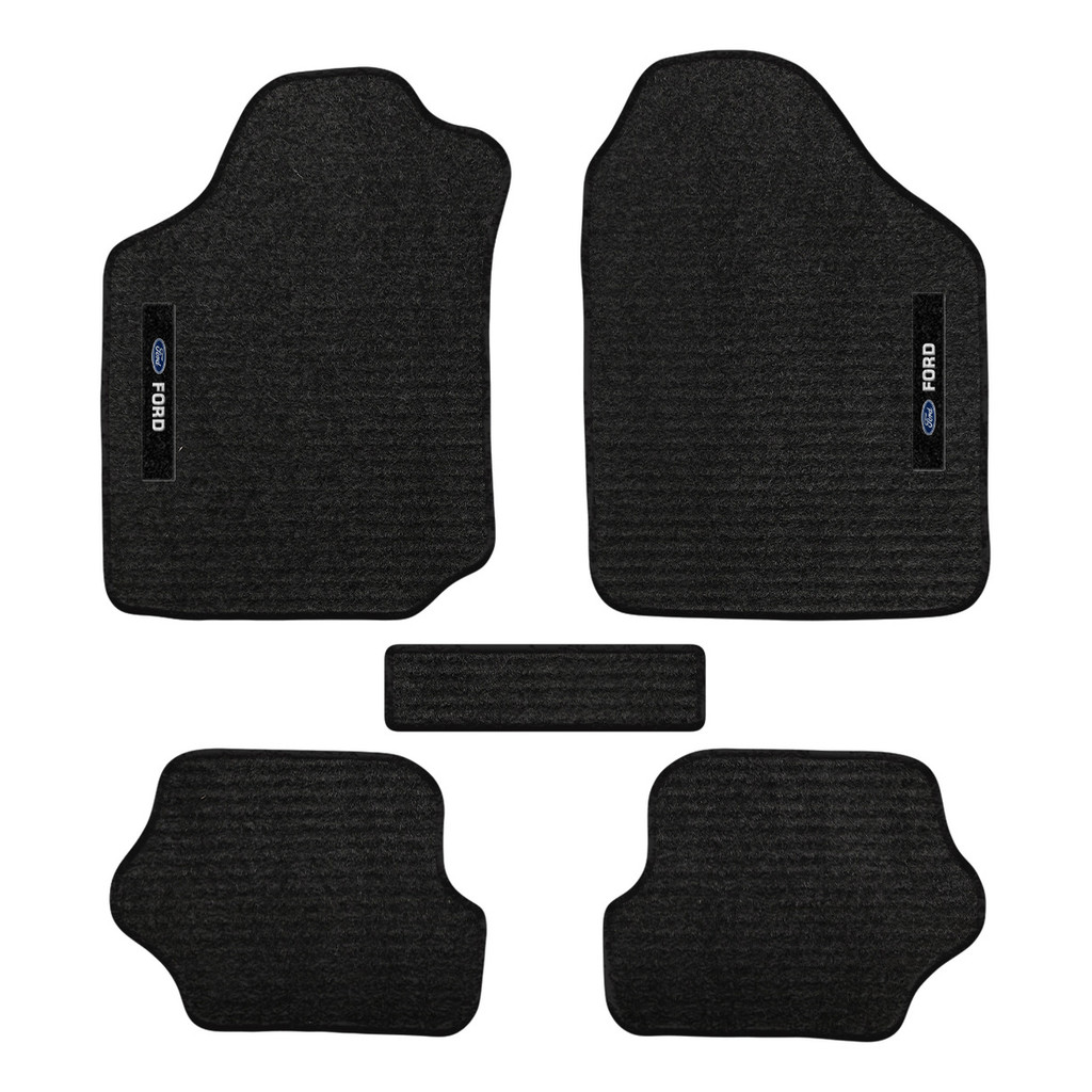 Kit de tapetes 5 peças específico Ka 2008 09 10 11 2012 Carpete Res-Preto