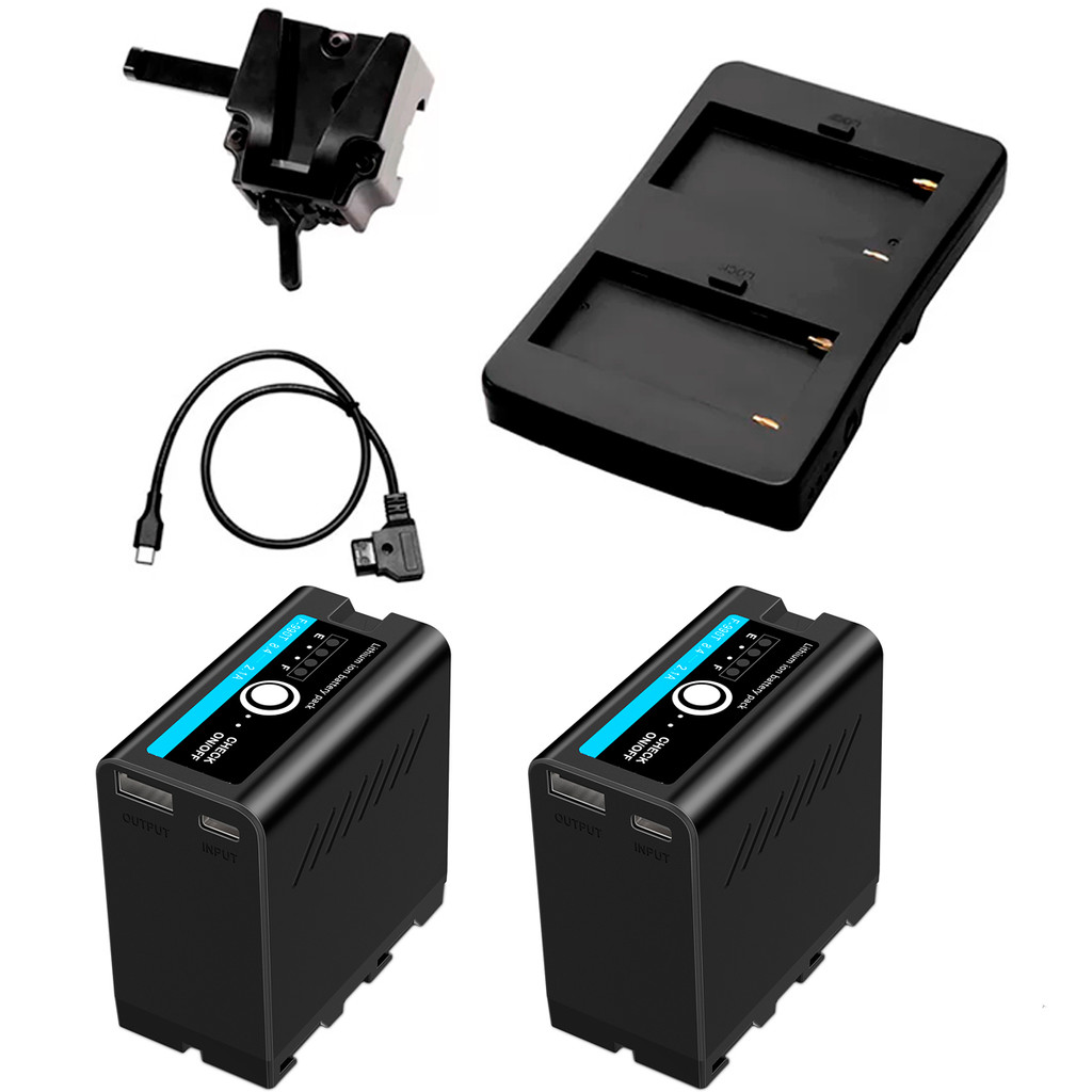 Adaptador de bateria Para Colbor CL60 + 2 Baterias NP-F990t