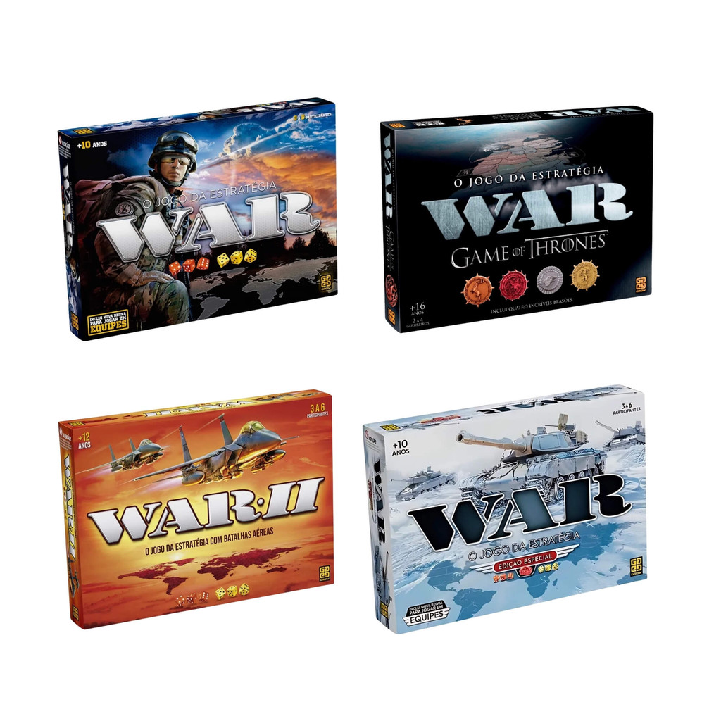 Jogo de Tabuleiro War Estratégia Raciocínio Lógico Grow em Oferta na Shopee