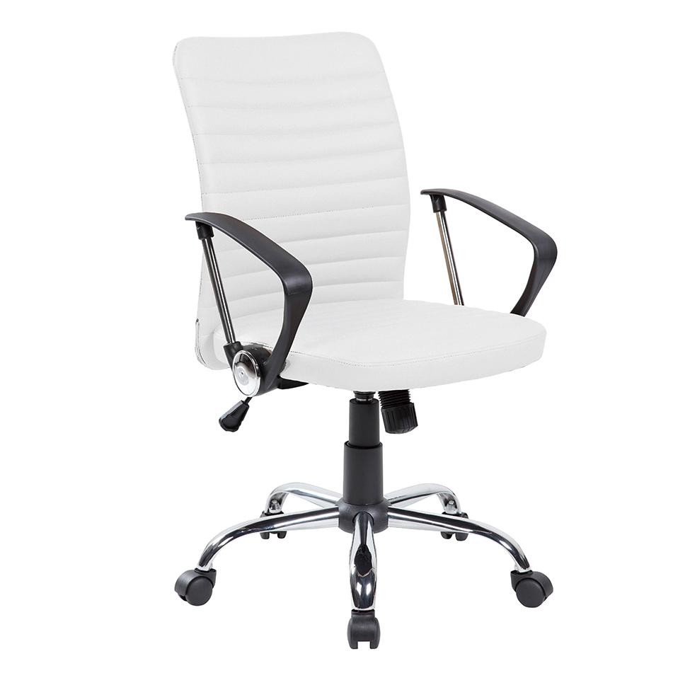 Cadeira de Escritório Diretor Giratória Oslo Branca em Oferta na Shopee