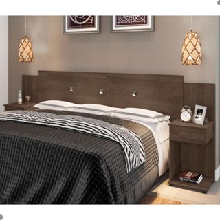 Cabeceira Box com Mesas Bruna Chocolate em Oferta na Shopee