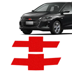 Adesivo Gravata Onix Hatch 2020 2021 2022 Vermelho Refletivo