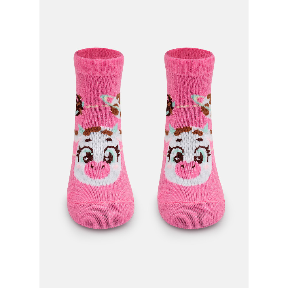 Meia Infantil Estampada Soquete Bebê Menina Vaca Chocolate Puket em Oferta na Shopee
