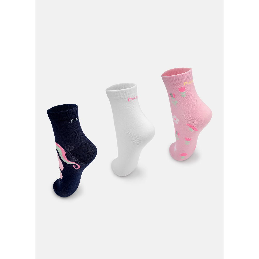 Kit com 3 meias Feminina Unicórnio Encantado - Puket em Oferta na Shopee