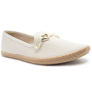 Alpargata Moleca Pesponto Lisboa Detalhe Feminina - Off White em Oferta na Shopee