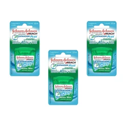 Kit 3 Fio Dental Reach Expansion Plus Menta Johnson's 50m