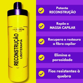 Creme De Reconstrução Tratamento Capilar Lisoterapia Hidralize 1L Original