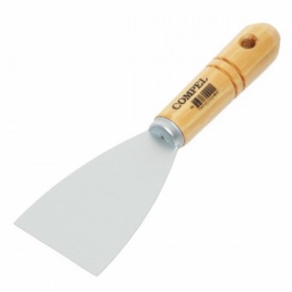 Espátula em aço temperado com cabo de madeira nº 6 - Compel em Oferta na Shopee