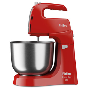 Batedeira Philco Crome Base Inox Turbo Duo Mixer 4L 550W em Oferta na Shopee