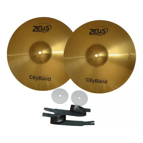 Prato Bateria Zeus 16 Polegadas Fanfarra Brass Zma16 O Par Cor Latão