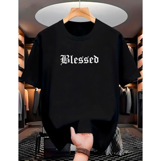 Camiseta Masculina e Feminina Streetwear  100% Algodão Fio 30.1 Estampada Blessed Angels em Oferta na Shopee