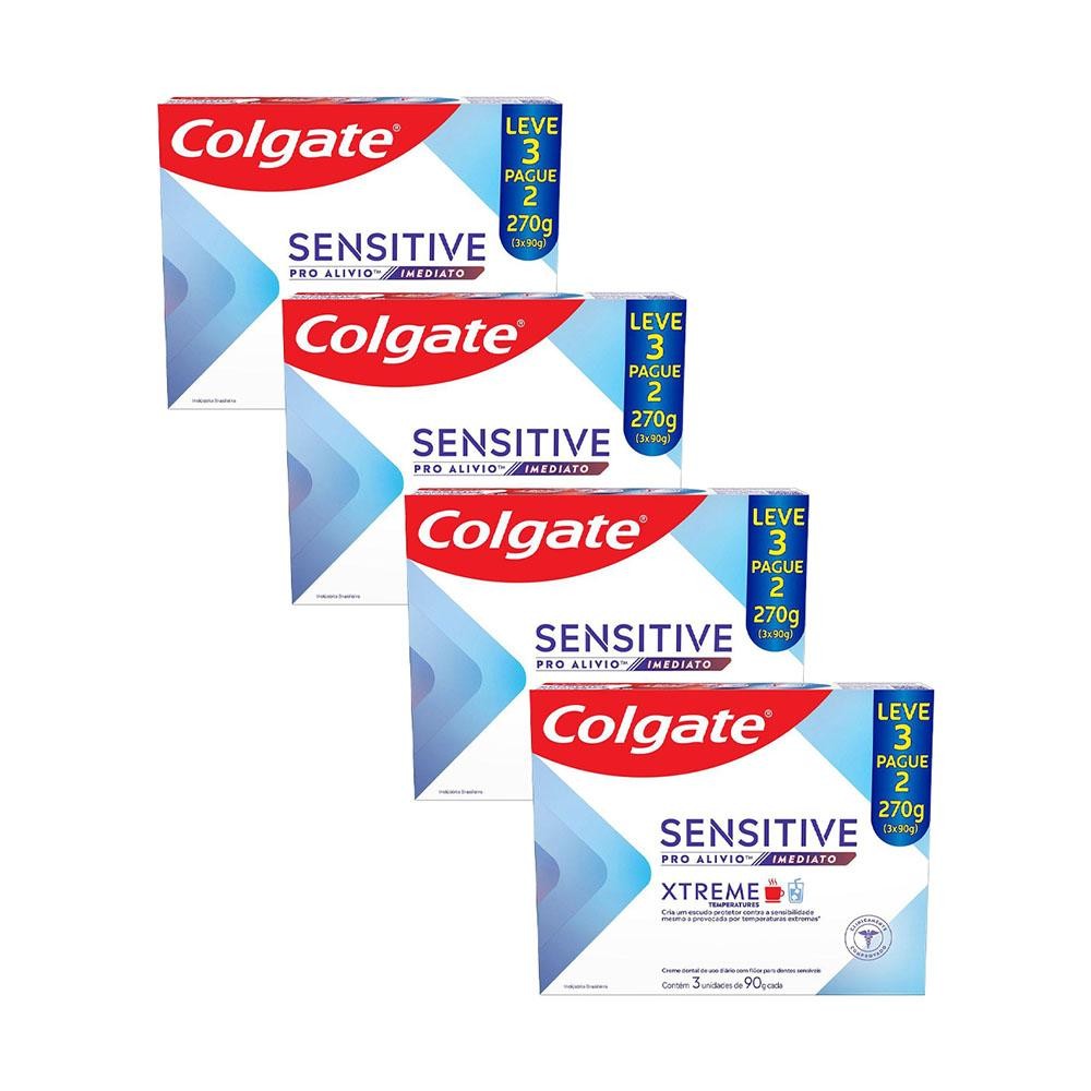 Kit Pack 4 Creme Dental Colgate Sensitive Pro Alívio Imediato Xtreme 12x90g - Health